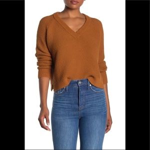 Madewell Arden V-Neck Crop Pullover Sweater